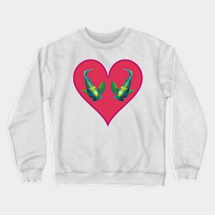 Angelfish twins abstract | Underwater heart design on white background | Crewneck Sweatshirt